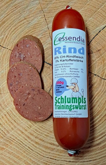 Schlumpis Trainingswurst Rind, 250g